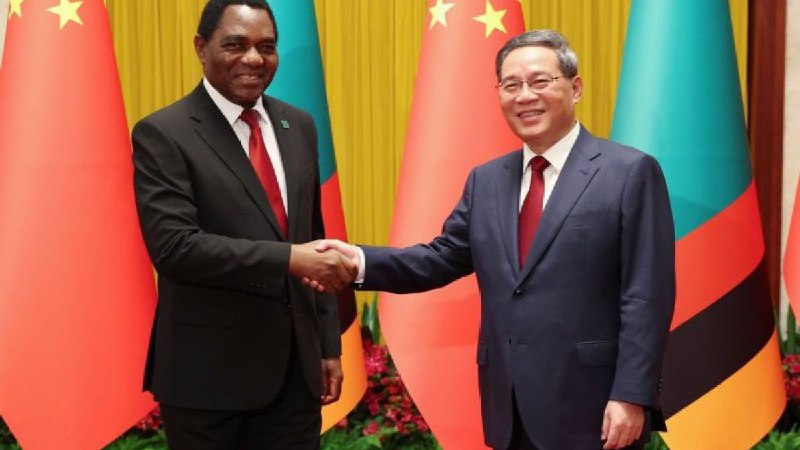 中国总理28年来首次访问赞比亚